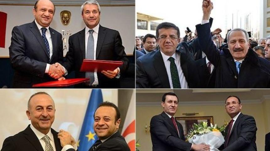 Eski bakanlar yerlerini yeni bakanlara bıraktı