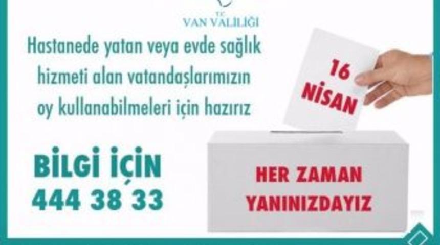 Oy Kullanacak Hasta Ve Engellilere Kolaylık