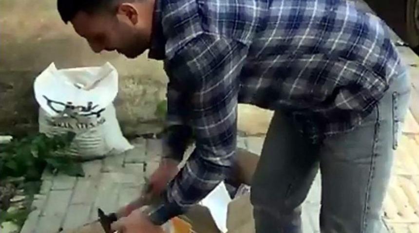 M&uuml;şterisine Kızdı &Ccedil;inileri &Ccedil;eki&ccedil;le Par&ccedil;aladı