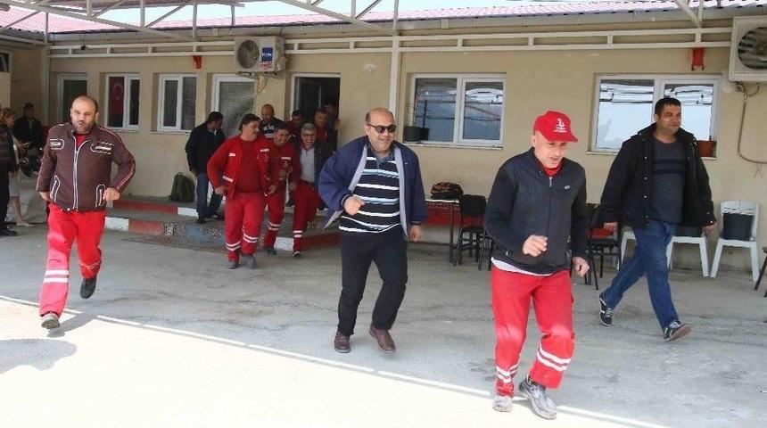 Bayraklı&rsquo;da Ger&ccedil;eğini Aratmayan Tatbikat