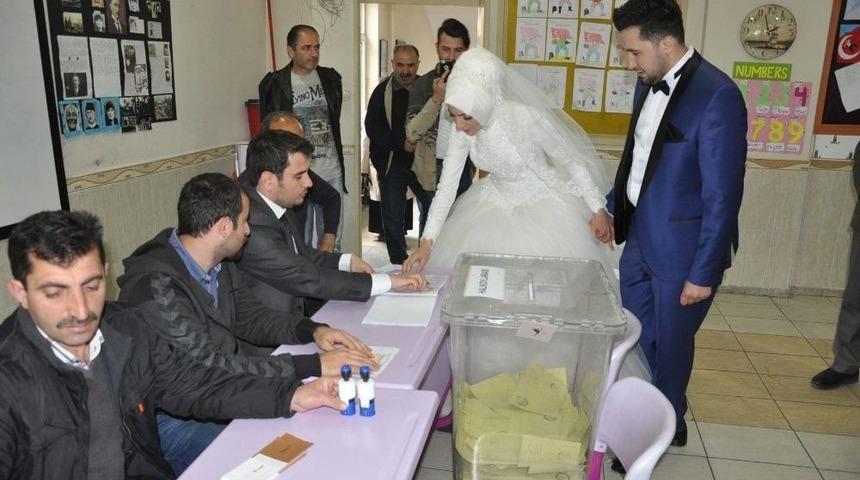 Gelin Ve Damat Sandık Başında