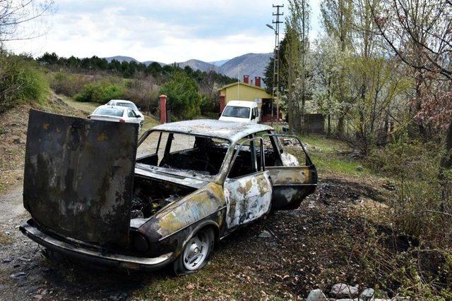 (özel Haber) Tosya’da Köy İmamı İçeride Oy Kullandı Otomobili Dışarıda Cayır Cayır Yandı