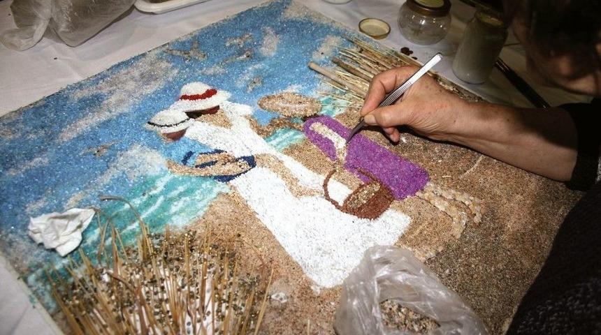 Taşlardan Sanat Eserleri Yapıyorlar