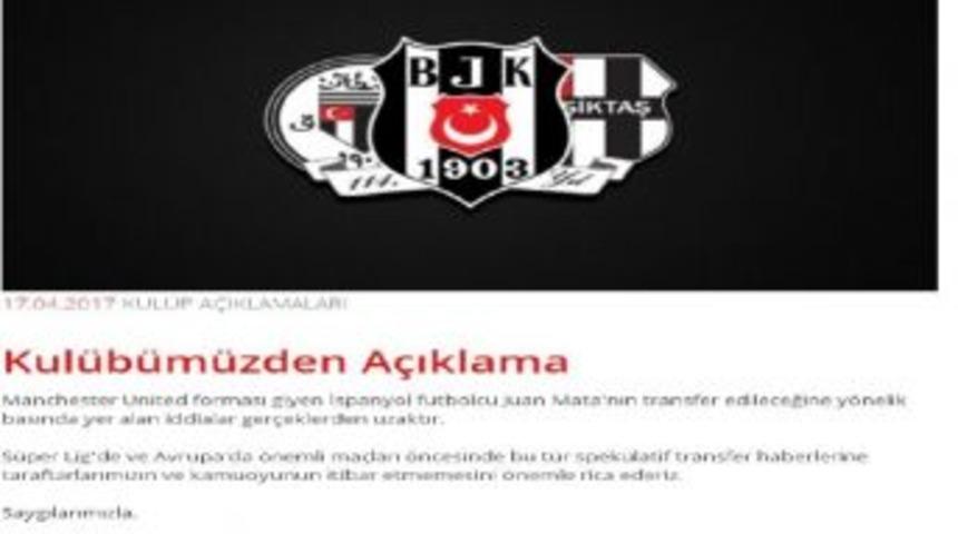 Beşiktaş’tan Mata Açıklaması