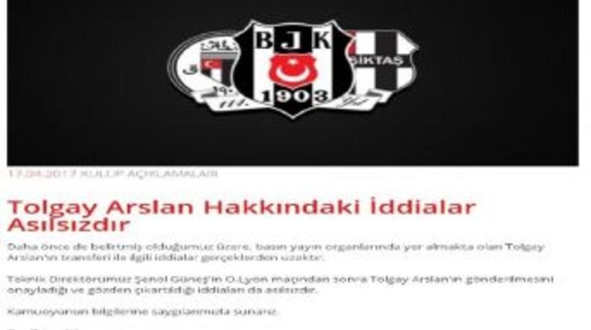 Beşiktaş&rsquo;tan Tolgay Arslan A&ccedil;ıklaması