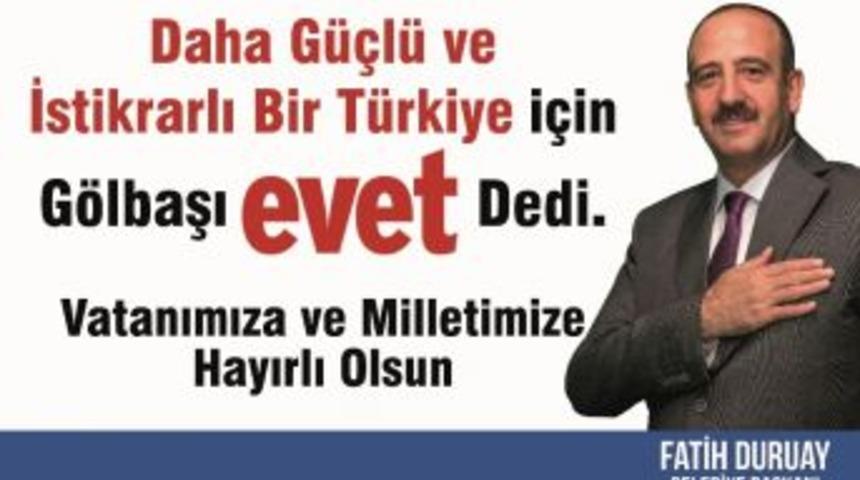 Başkan Duruay&rsquo;dan Referandum Değerlendirmesi