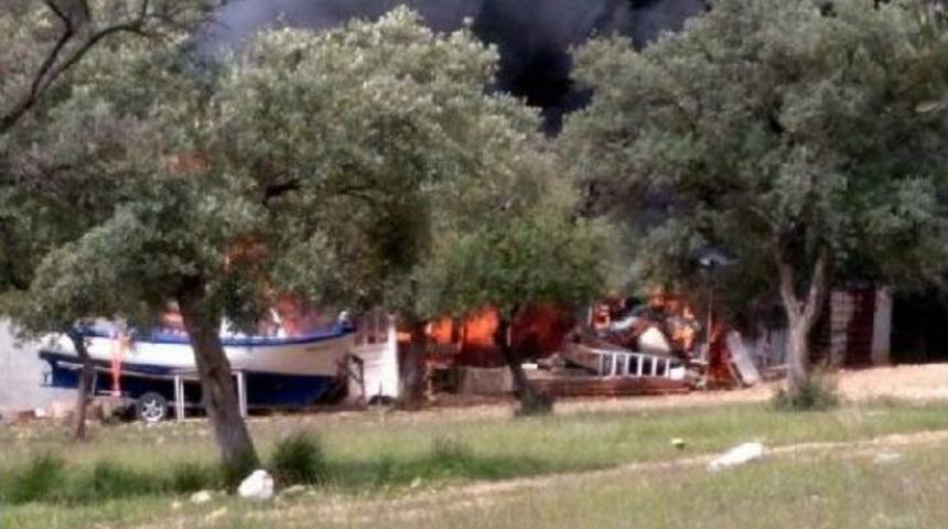 Muğla'da Ev Yangını