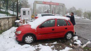 Bulgaristan Sınırında Nisan Karı 6 Santimi Buldu