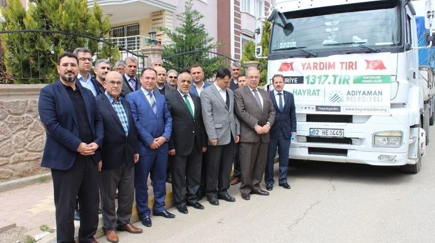 Adıyaman&rsquo;dan Suriye&rsquo;ye 2 Tır Dolusu Yardım