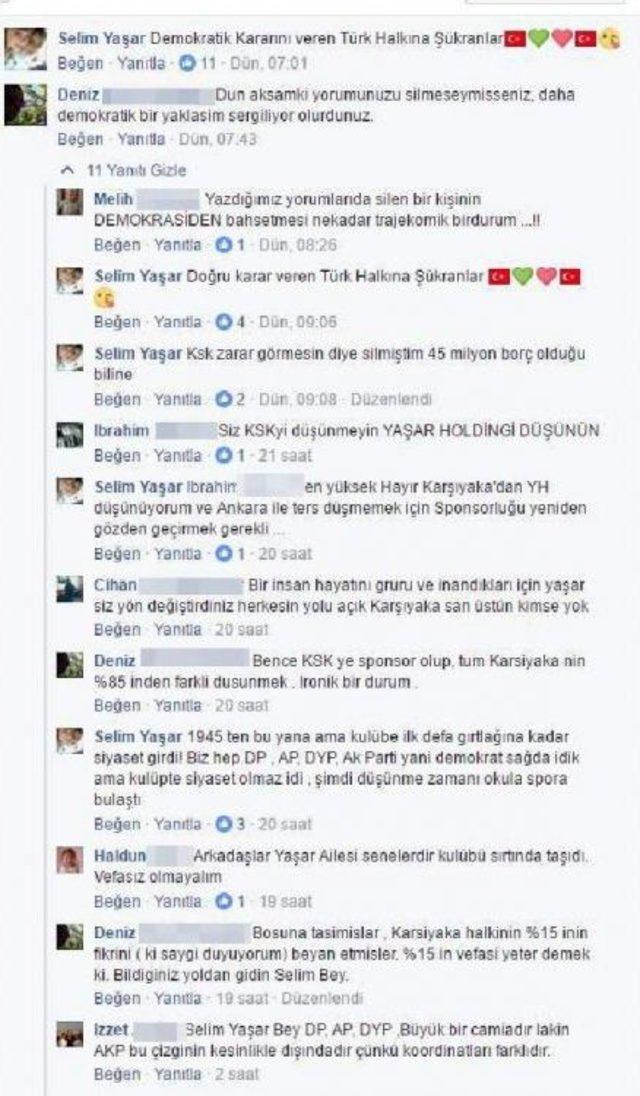 Karşıyaka Spor Kulübü'nde 'evet' Tartışması