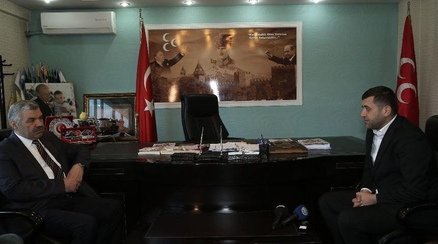 Başkan &Ccedil;elik&rsquo;ten Ak Parti Ve Mhp İl Başkanı&rsquo;na Teşekk&uuml;r
