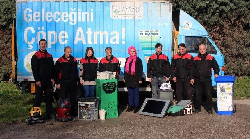 Osmangazi&rsquo;de 87 Bin Kilo Elektronik Atık Toplandı