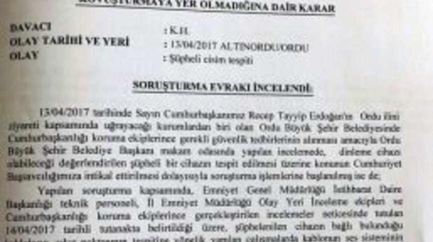 Başsavcılık: &ldquo;ş&uuml;pheli Cihaz B&ouml;cek Değil, Tv Kumanda Aparatı&rdquo;