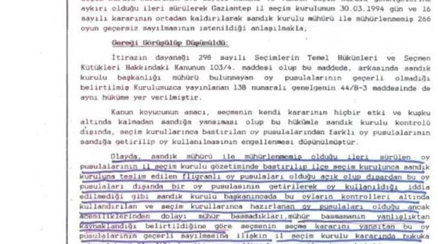Ysk, M&uuml;h&uuml;rs&uuml;z Oy Pusulaları Ve Oy Zarflarının Ge&ccedil;erli Sayıldığı Karar &Ouml;rneklerini Paylaştı