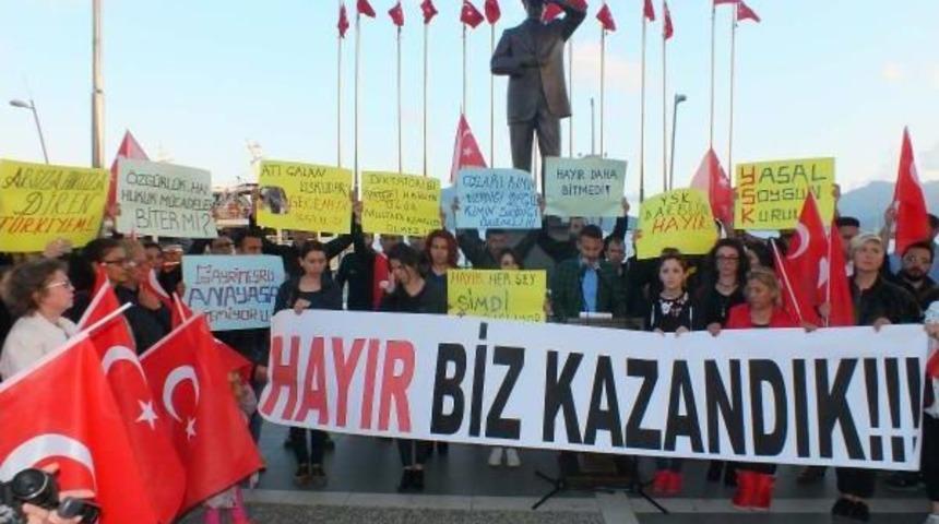 Marmaris'te Ysk'ya 'hayır' Eylemi