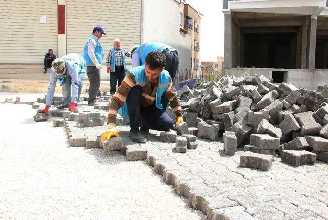 Devteşti Mahallesinde Kilitli Parke Taşı Çalışması