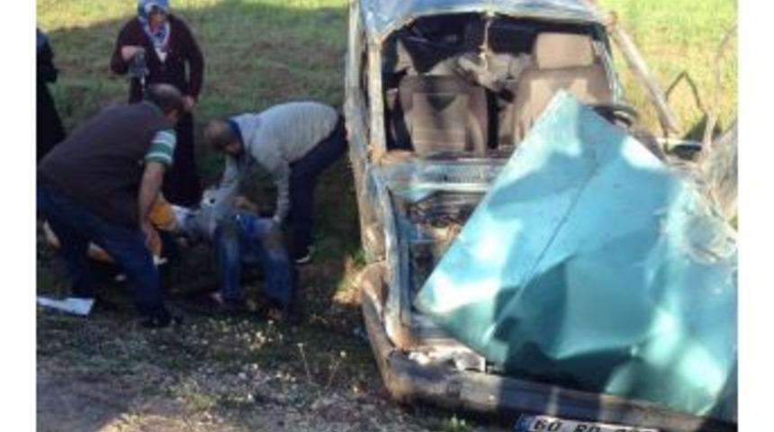 Tokat&rsquo;ta Otomobil Takla Attı: 6 Yaralı