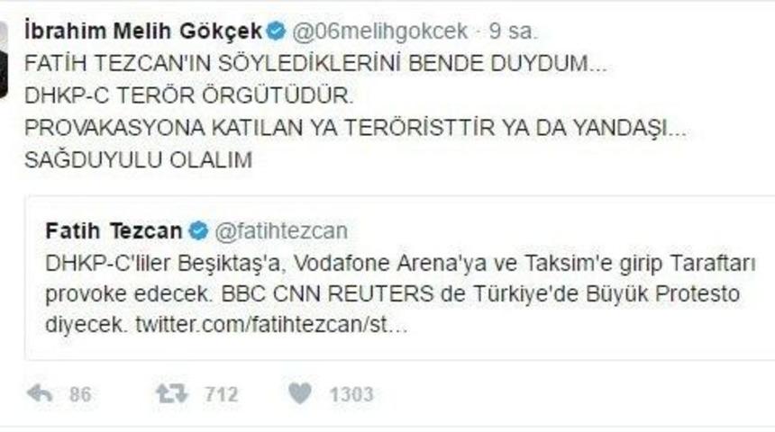 Başkan G&ouml;k&ccedil;ek, Beşiktaş Ma&ccedil;ında Provokasyon İ&ccedil;in Uyardı