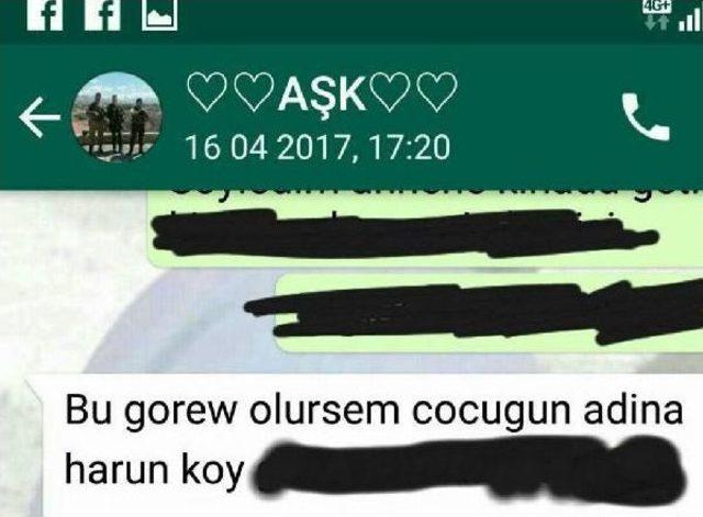 Şehidin Hamile Eşine Son Mesajı: Çocuğun Adını Harun Koy