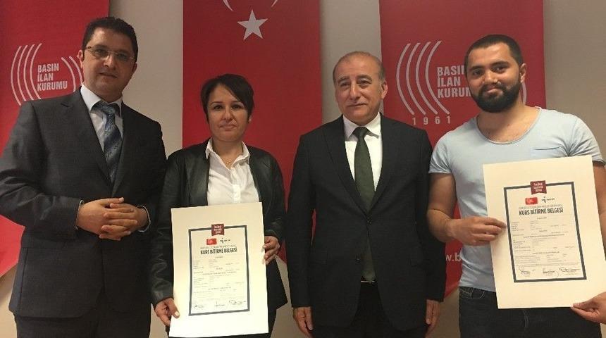 Gazeteci Adayları Sertifikalarını Aldı