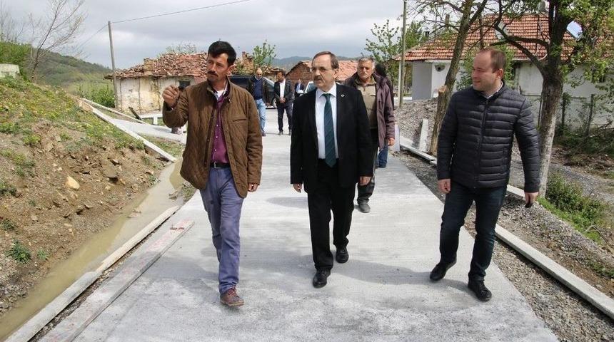 Bafra&rsquo;da Beton Yol &Ccedil;alışması