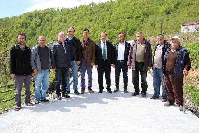 Bafra’da Beton Yol Çalışması