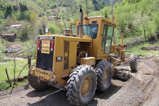 Bafra’da Beton Yol Çalışması