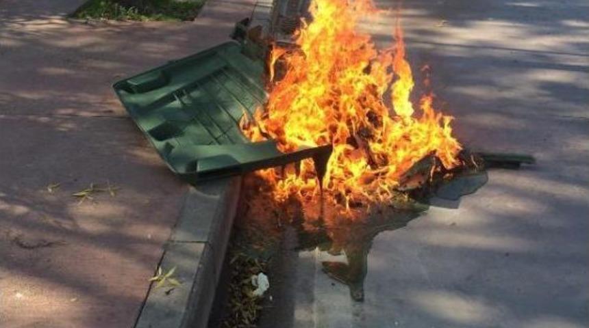 &Ccedil;&ouml;p Konteynerlerini Yakmaktan Tutuklandı