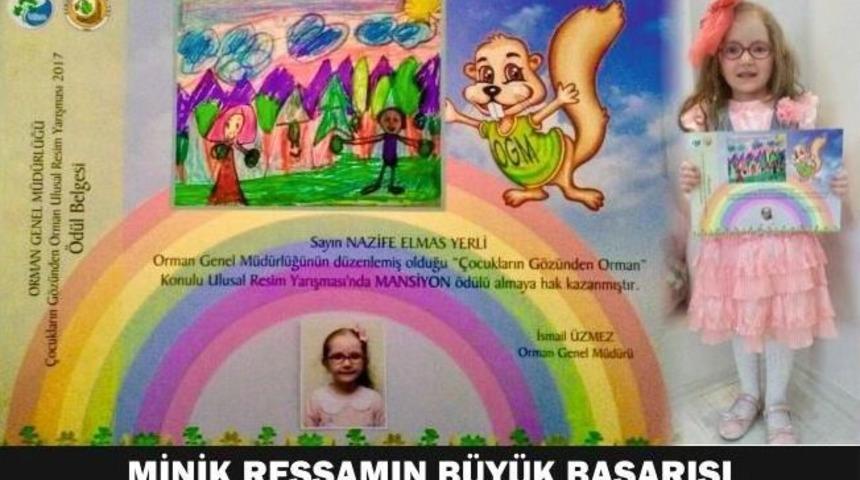 K&uuml;tahyalı Minik Ressam Nazife Elmas Yerli&rsquo;nin B&uuml;y&uuml;k Başarısı
