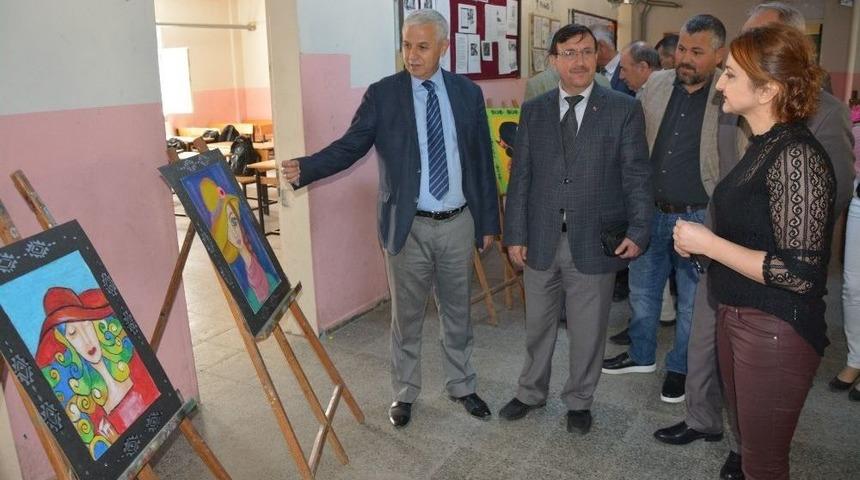 S&ouml;ke&rsquo;de Sazlı &Ouml;ğrencilerinin Yılsonu Resim Sergisi Beğenildi
