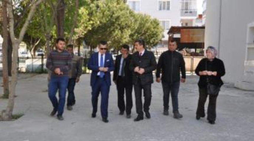 Aksoy, Okul İnşaatlarını İnceledi