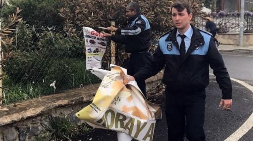 İzinsiz Afiş Asanlara 227 İle 6 Bin 989 Tl. Arası Para Cezası