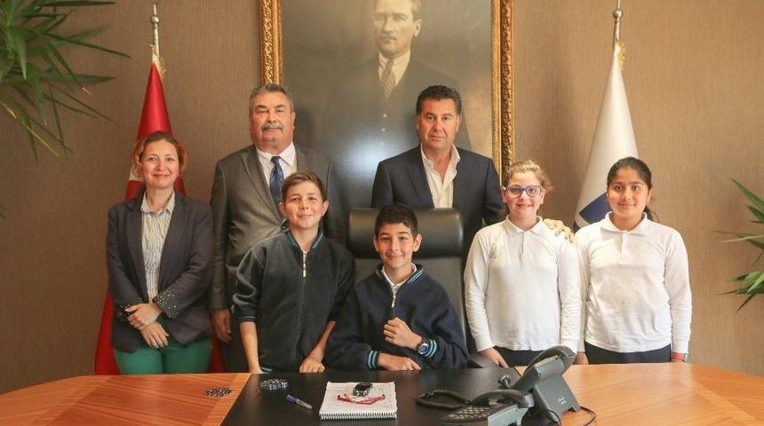 &Ouml;ğrencilerden Başkan Kocadon&rsquo;a Ziyaret