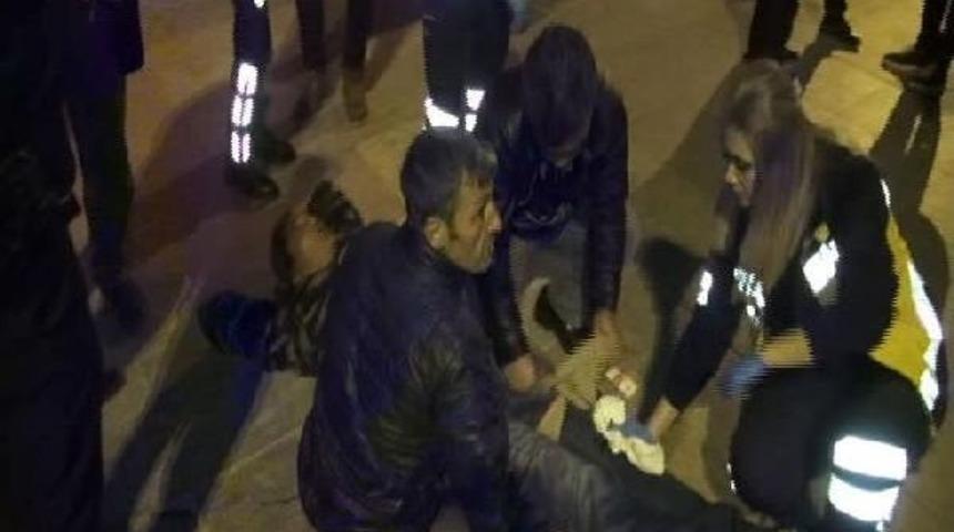 D&ouml;ner Bı&ccedil;aklı Saldırgan Polisten Ka&ccedil;amadı