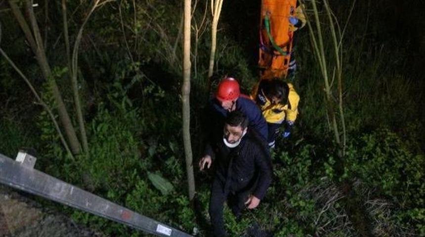 Sarıyer'de Otomobil Ormanlık Alana D&uuml;şt&uuml;: 1 Yaralı