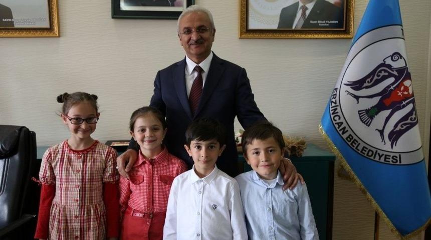 Miniklerden Başkan Başsoy&rsquo;a Ziyaret