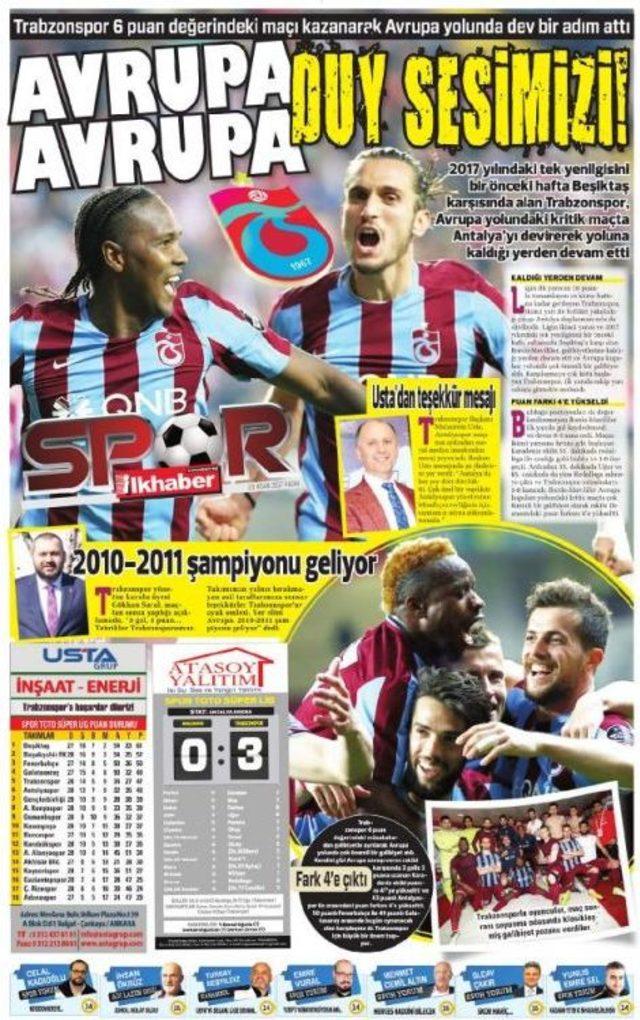 Trabzonspor Deplasmanda 2'nci Yarının En Iyisi