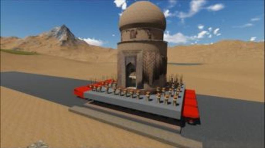 Zeynel Bey Türbesi’ni Taşıma Simülasyonu Paylaşıldı