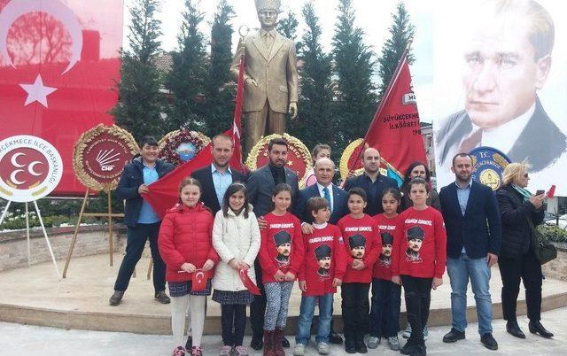 Büyükçekmece’de Atatürk Anıtı Törenle Açıldı