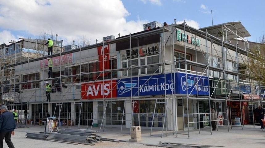 Kırşehir&rsquo;de Binalara Dış Cephe İyileştirme Projesine Başlanıldı