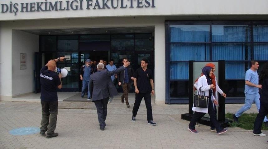 İn&ouml;n&uuml; &Uuml;niversitesinde Ger&ccedil;eğini Aratmayan Deprem Tatbikatı