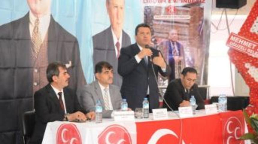 Mhp Oğuzeli İl&ccedil;e Kongresinde Muharrem &Ouml;zsert Yeniden Başkan Se&ccedil;ildi