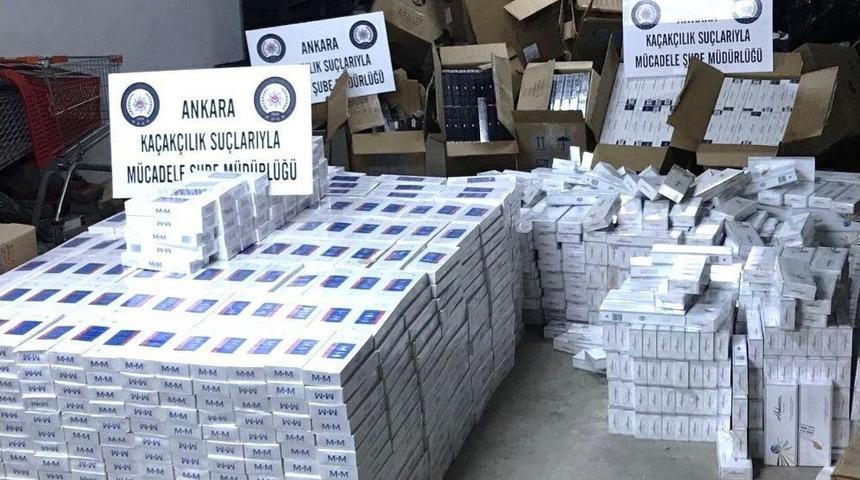 G&ouml;lbaşı&rsquo;da 3 Bin 400 Karton Ka&ccedil;ak Sigara Ele Ge&ccedil;irildi