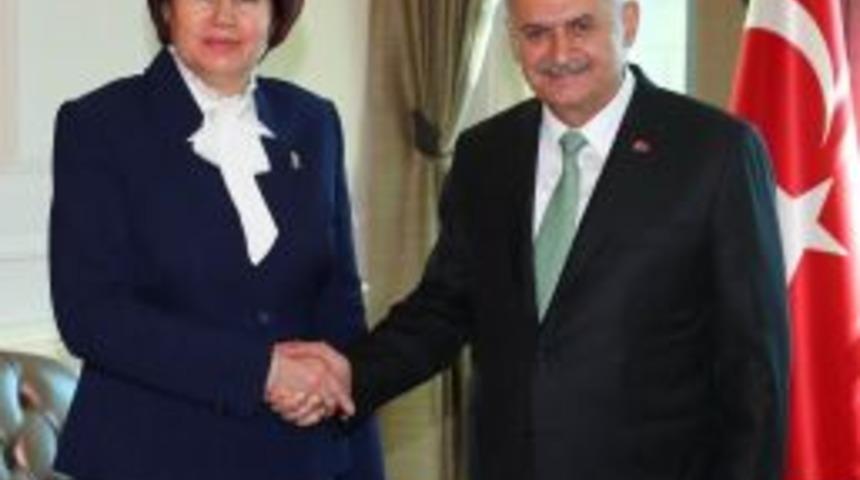 Başbakan Yıldırım, Danıştay Başkanı G&uuml;ng&ouml;r&rsquo;&uuml; Kabul Etti