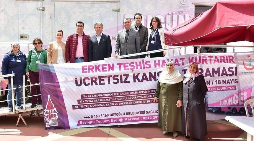 Beyoğlu&rsquo;nda &Uuml;cretsiz Kanser Taraması Başladı