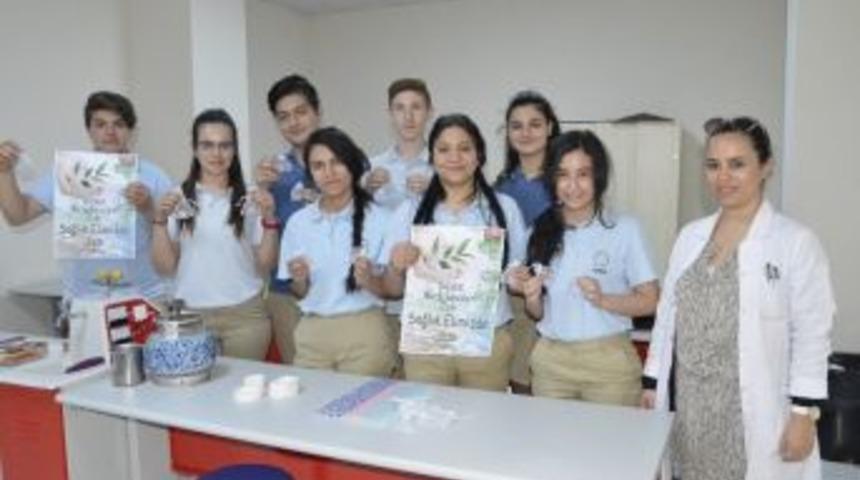 Okulda Ürettikleri Sabunlarla Hijyen Eğitimi Verdiler