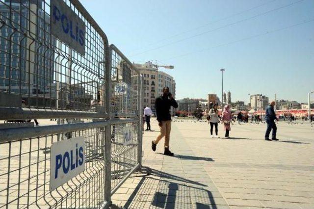 Taksim'de, 1 Mayıs Güvenlik Önlemi Hazırlıkları