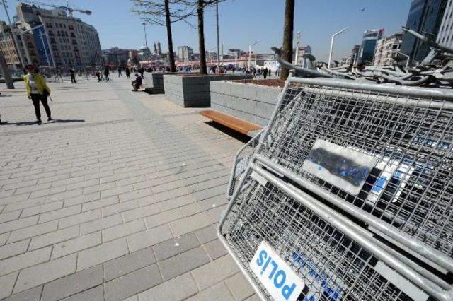 Taksim'de, 1 Mayıs Güvenlik Önlemi Hazırlıkları