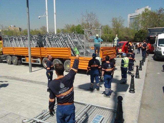 Taksim’de 1 Mayıs Güvenlik Önlemleri Hazırlıkları