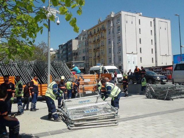 Taksim’de 1 Mayıs Güvenlik Önlemleri Hazırlıkları